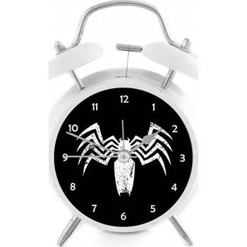 Budík Hlasitý budík s retro zvonky - spider white