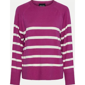 Dámský svetr Pieces dámský svetr růžový klasický do pasu velikost L