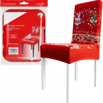 Potah na židli Dekorativní potah na židli PrzydaSie – motiv Santa Clause Mikuláš