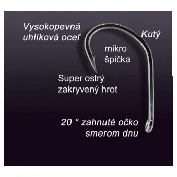 Rybářský háček Rybářské háčky kaprové Super Strong 2XS TB velikost 1, 10ks