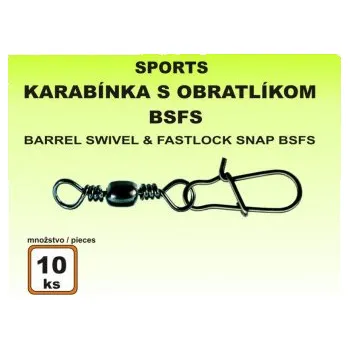 Karabinka s obratlíkem BSIS - 10ks v bal. vel. 8/17kg