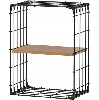 police KOVOVÁ ZÁVĚSNÁ POLICE ČERNÁ 30x40cm SOSNOVÁ POLICE IKEA GULLHULT