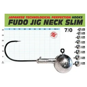 Rybářský háček FUDO JIG PROFI Slim s nálitkem 7/0 balení 3ks 7g