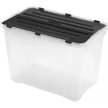 Úložný box Krabice s víkem černá