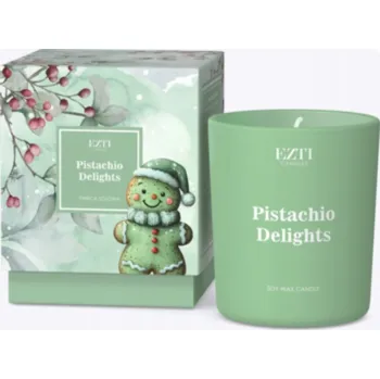 Svíčka Sójová vonná svíčka pistácie s karamelem Ezti