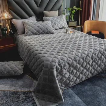 Přehoz na lůžko Přehoz na postel Kalimpo, velur, 230 cm x 210 cm