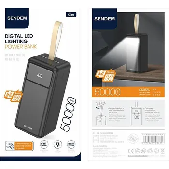 Powerbanka SENDEM Q36 POWERBANK 50000mAh LED Svítilna Super Výkonná Velká Kapacita