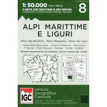 Wanderkarte 8 Alpi Liguri