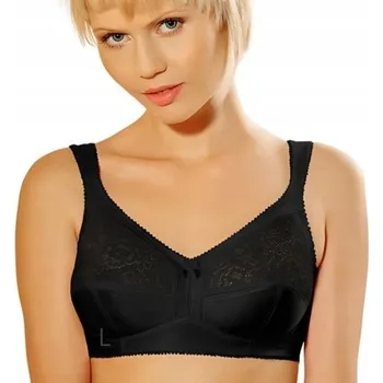 Podprsenka Protetický korzet černý měkký s kapsičkou na levé straně Afma 65-2 75C