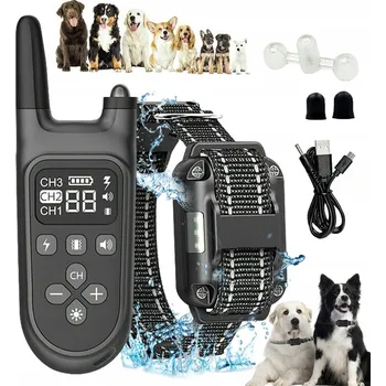 Obojek pro psa Elektrický Výcvikový Obojek pro Psa Vodotěsný Trenažér Psů Dosah 800M