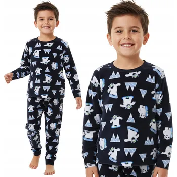 Chlapecké pyžamo TEPLÉ dvoudílné chlapecké pyžamo s dlouhým rukávem POLAROVÉ YETI 2-3 roky 98 cm