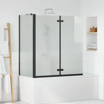 Závěs pro sprchu Černá 120 x 68 x 130 cm ESG sklo a hliník