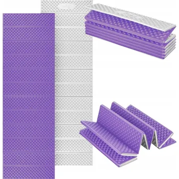 Karimatka SKLÁDACÍ KEMPINGOVÁ PODLOŽKA S HLINÍKOVOU VRSTVOU + XPE 195 CM FIALOVÁ NIL