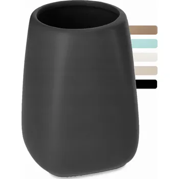 Kelímek do koupelny KADAX 8x8x11 cm šedý