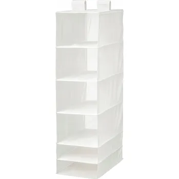 police Závěsná police IKEA na oblečení, 6 přihrádek, bílá