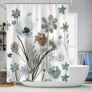 Prostěradlo Textilní sprchový Závěs floraweg 180 x 200 cm