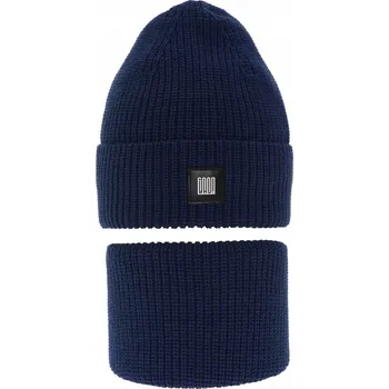 Čepice Tmavě modrá TEPLÁ zimní souprava ČEPICE + NÁKRČNÍK 54-58 POLAR pro děti/dospívající 10-99 let
