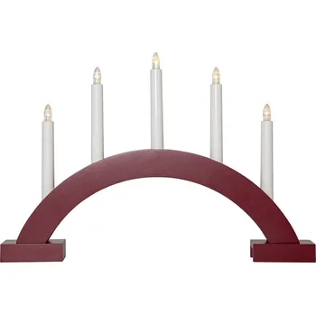 Osvětlení Adventní svícen výška 32 cm Star Trading Abbe - červený červená