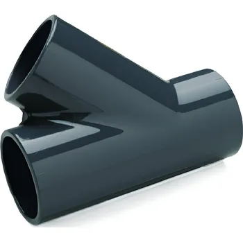 T-kus 45° tlakový PVC-U Plimat, d90 x 90 x 90 mm, lepení x lepení x lepení