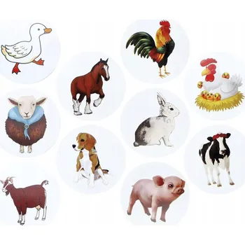 samolepka Samolepky na roli Zvířata z farmy v2 500 kusů Titanum