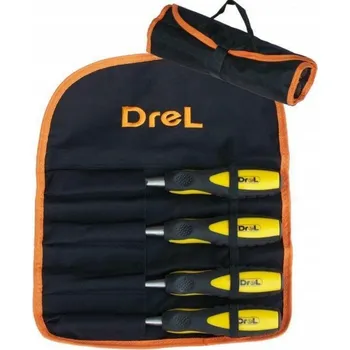 Dláto DREL SADA TRUHLÁŘSKÝCH DLÁT, PLOCHÁ DLÁTA NA DŘEVO, 4 ks