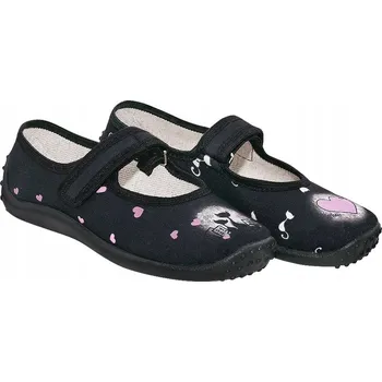 Dívčí baleríny Dětské pantofle Bighorn papuče černé, velikost 25