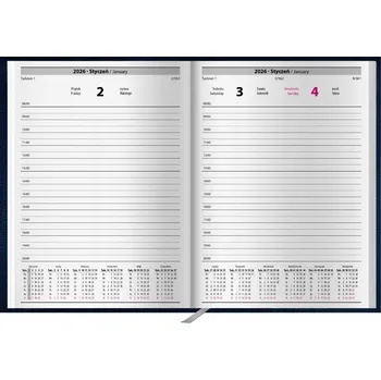 Diář Knižní diář denní A5 2026 Mars Planner Elegantní