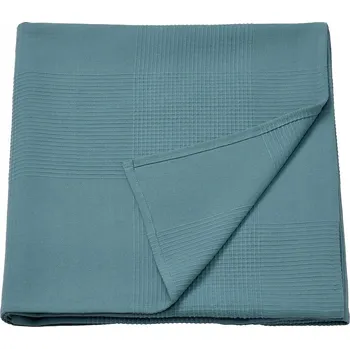 Přehoz na lůžko IKEA INDIRA Přehoz na postel tmavě šedomodrý 150x250 cm 100% bavlna