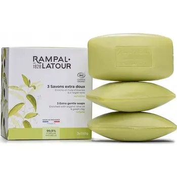 Obraz Certifikovaná bio mýdla super mastná VERBENA 3x150g RAMPAL LATOUR