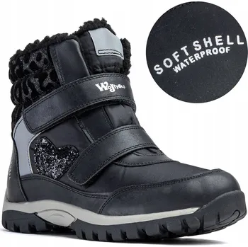 Pracovní obuv Sněhule VODĚODOLNÉ černé s odrazkami ZATEPLENÉ na suchý zip Wojtyłko 32