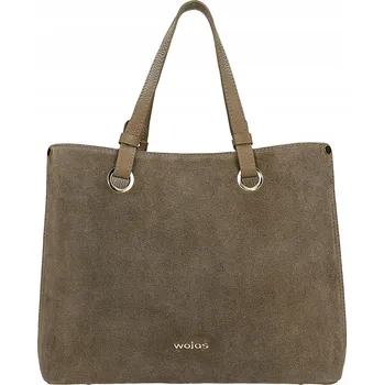 Kabelka Wojas kabelka z pravé kůže béžová