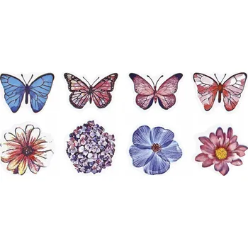 samolepka Samolepky na roli Květiny a motýli 500 kusů Titanum