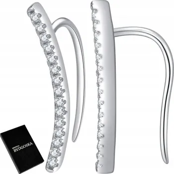 Náušnice STŘÍBRNÉ NÁUŠNICE POKRÝVANÉ RHODIEM, OZDOBA UCHA PRO ŽENU DÍVKU STŘÍBRO 925