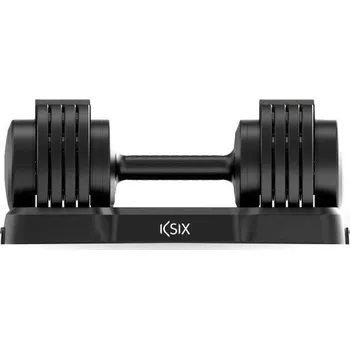 KSIX Činka 25 kg, nastavitelná, kotouče v balení, ergonomický úchop, kompaktní design 25kg ČERNÁ