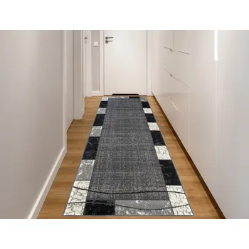 Koberec Moderní koberec Tap - obdélníky 3 - bílý/šedý Rozměr koberce: 100x150 cm