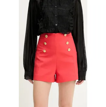 Dámské kraťasy Kraťasy Answear.LAB dámské, červená barva, high waist 16789.tos 33X, vel. L