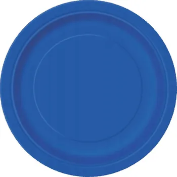 Talíř 8 ks Modré papírové talířky 23 cm