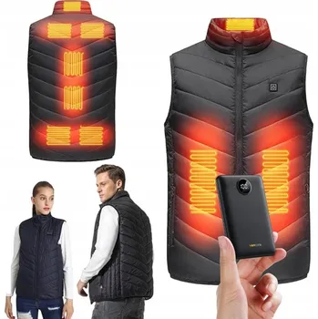 Pánská vesta VYHŘÍVANÁ VESTA pánská péřová bunda bez kapuce VYHŘÍVANÁ VESTA velikost XL