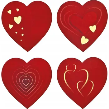 samolepka Samolepky na roli Srdíčka v2 500 kusů Titanum