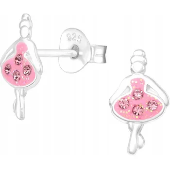 Náušnice STŘÍBRNÉ NÁUŠNICE 925 PRO DÍVKU BALETKA