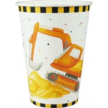 Party nádobí Papírové kelímky staveniště 8ks