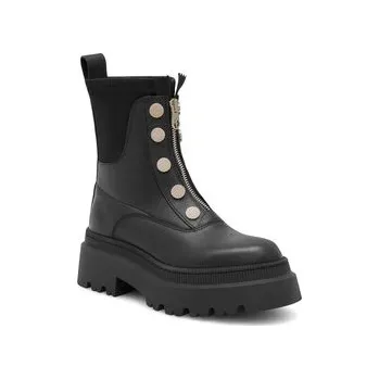 Dámské kozačky Polokozačky Eva Minge FARO-01 Černá 38