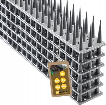 Odpuzovač zvířat HROTY PROTI PTÁKŮM HOLUBŮM PROTI PTAKŮM 51 cm HUSTÉ PEVNÉ PLASTOVÉ 6 ks