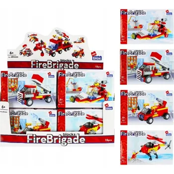 ostatní stavebnice HRAČKY pro DĚTI STAVEBNICE 63-64 dílků HASIČI mix