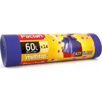 Pytle na odpadky Paclan Multitop univerzální vonné pytle na odpadky 60L 14 kusů