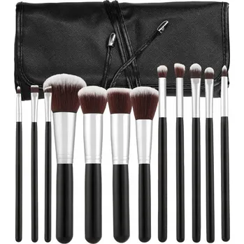 Kosmetický štětec Sada syntetických štětců na make-up Mimo 12 kusů + pouzdro