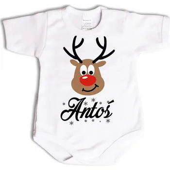 Kojenecké oblečení VÁNOČNÍ BODY Sob s krátkým rukávem, Dárek - 56