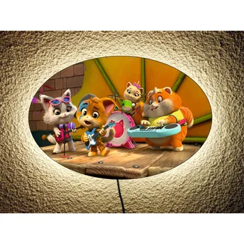 Lampička Nástěnná lampička 44 KOČKY s dálkovým ovládáním (volitelné)