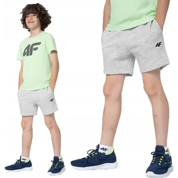 Dámské kraťasy 4F krátké kraťasy do půlky stehen bavlna šedé velikost 140