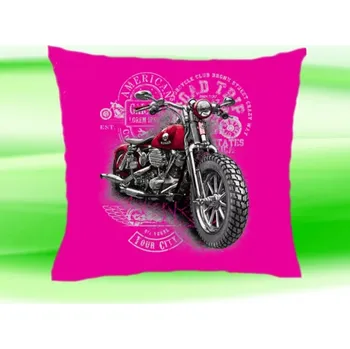 Dekorativní polštářek Polštářek s motorkou růžový (polštář 35x35 cm s motorkou)
